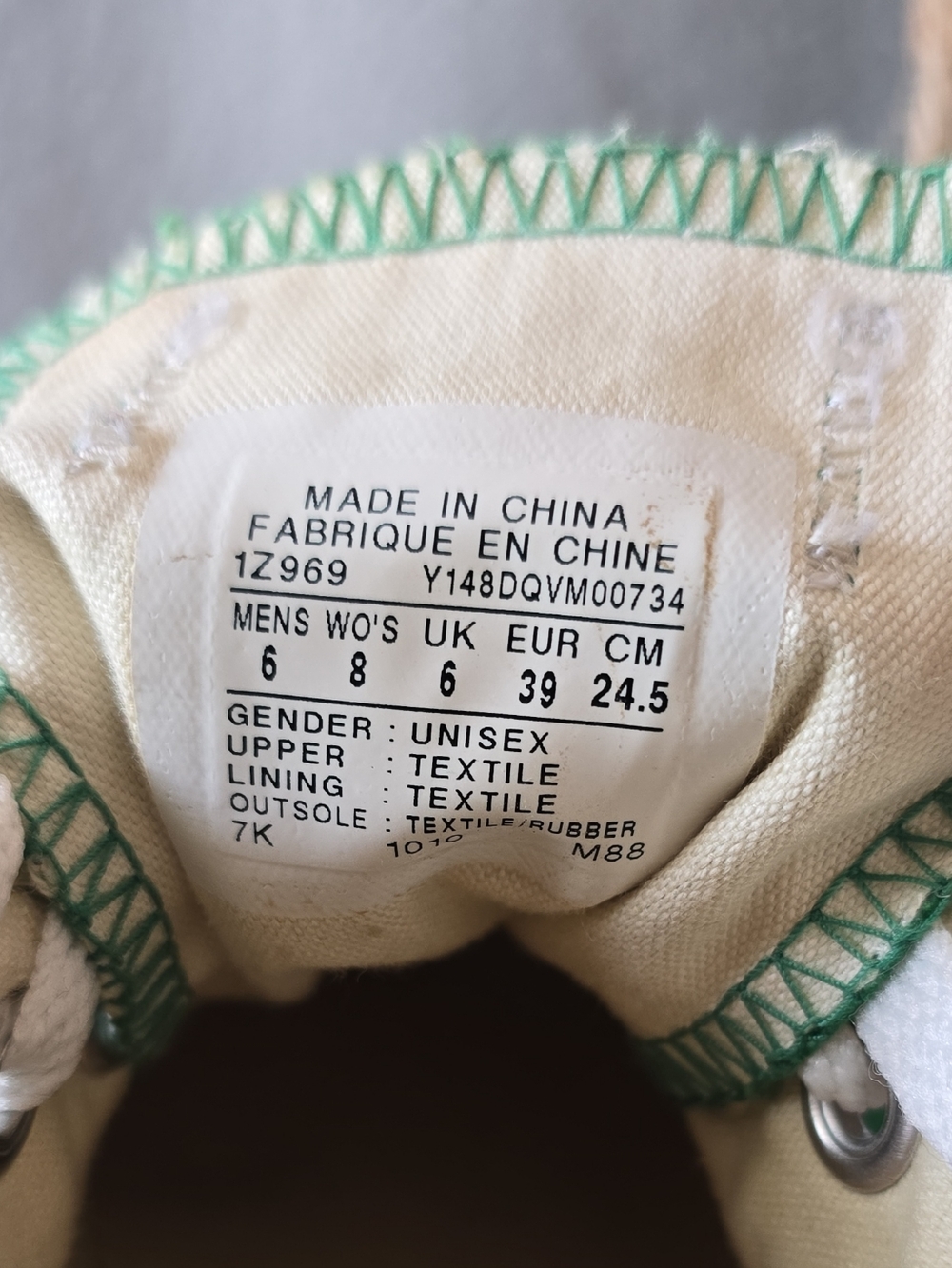 Unisex Converse Green Low-Top Canvas Sneakers M6 W8 - Picture 5 of 6